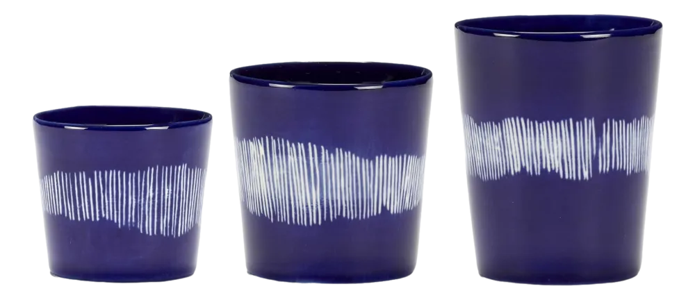 Serax Koffiekop Feast tableware by Ottolenghi Dark Blue White Stripes 250 ml Online