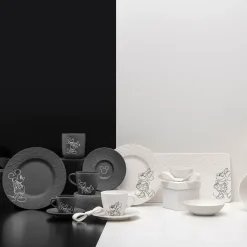 Villeroy & Boch Koffiekop Manufacture Rock Mickey Mouse Zwart 160ml (Set van 6) New
