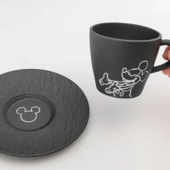 Villeroy & Boch Koffiekop Manufacture Rock Mickey Mouse Zwart 160ml (Set van 6) New