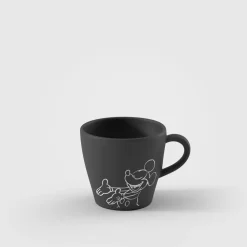 Villeroy & Boch Koffiekop Manufacture Rock Mickey Mouse Zwart 160ml (Set van 6) New