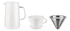 Koffiemaker Set Alessi Slow Coffee Stainless Steel (4-Delig)