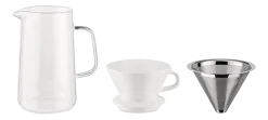 Alessi Koffiemaker Set Slow Coffee Porcelain (3-Delig) New