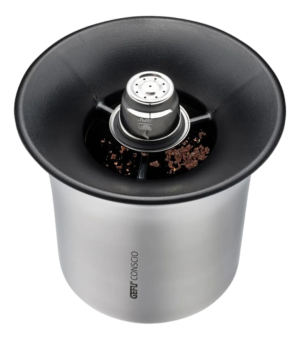 Koffieresidubak Gefu Conscio Zilver
