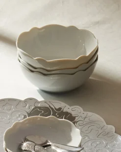 Alessi Kom Dressed White Porcelain 15 cm (Set van 4)