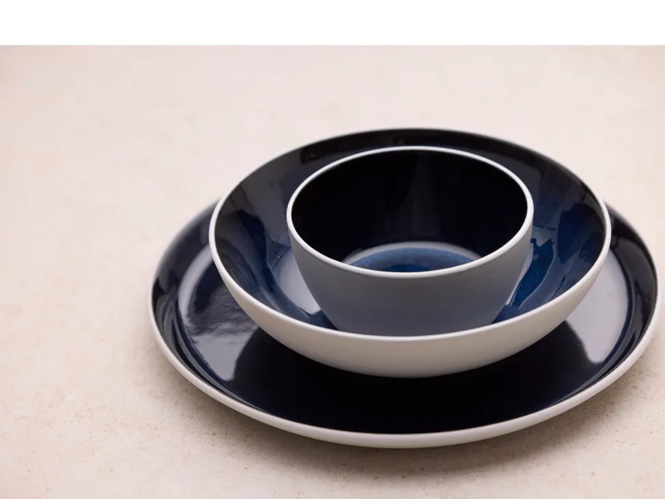 Kom Bitz Gastro White / Dark Blue 12 cm