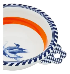 POLSPOTTEN Kom x Rijksmuseum Bird Patterned Orange 17 cm