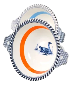 POLSPOTTEN Kom x Rijksmuseum Bird Patterned Orange 17 cm