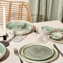 Kom Salt & Pepper Cameo Green / Dark Brown 8,5 cm (Set van 4)