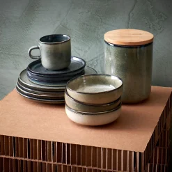 Kom Salt & Pepper Meridian Blue / Green 13 x H4 cm (Set van 4)