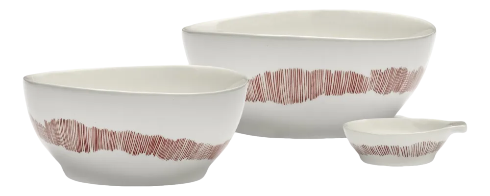 Serax Kom Feast Tableware By Ottolenghi White Red S 16 cm Hot