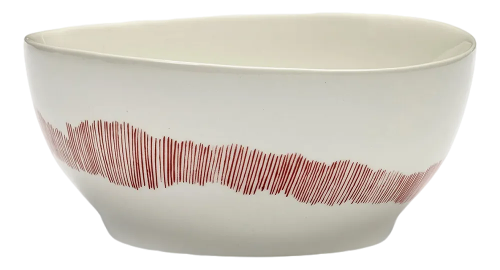 Serax Kom Feast Tableware By Ottolenghi White Red S 16 cm Hot