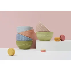 Staub Kom Ceramique Macaron Gietijzer 12 cm (Set van 6) Clearance