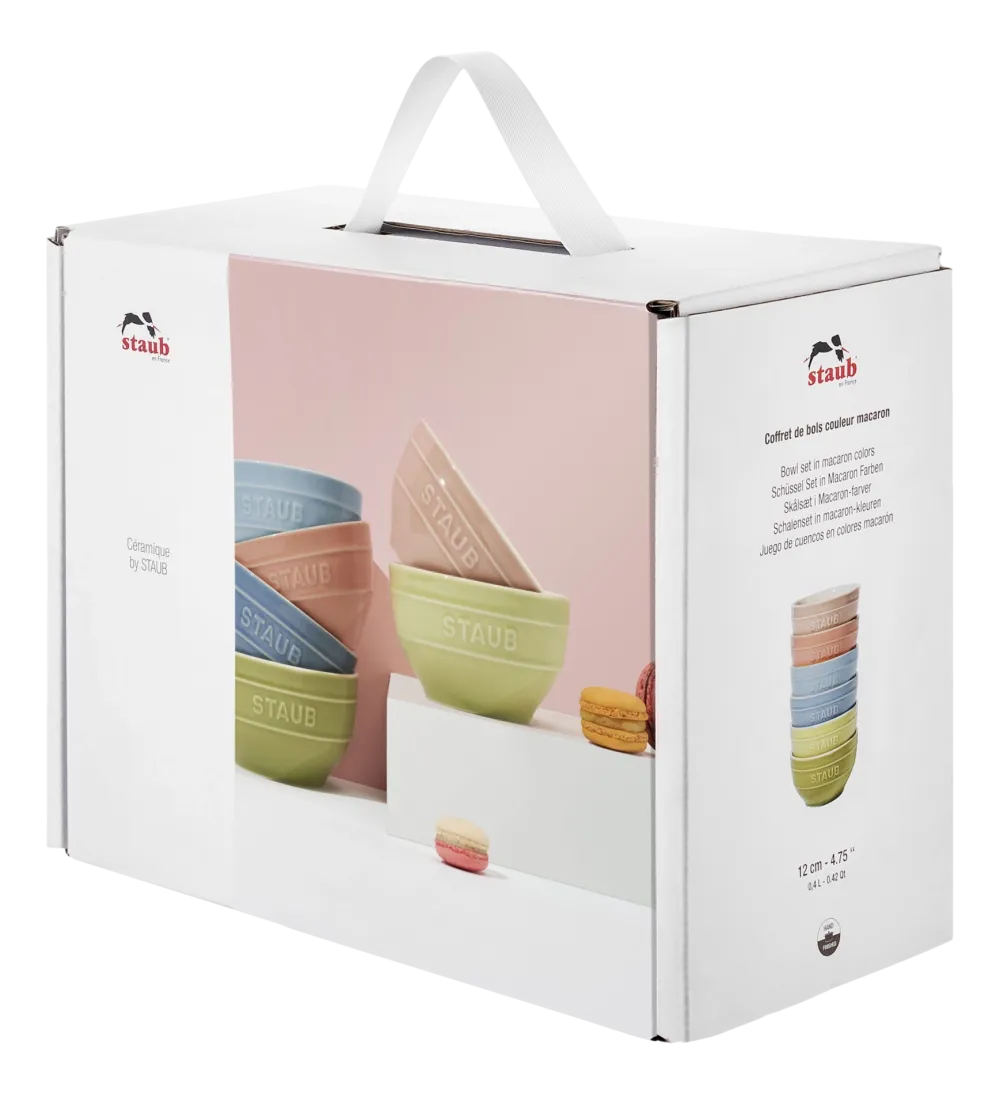 Staub Kom Ceramique Macaron Gietijzer 12 cm (Set van 6) Clearance
