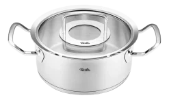 Kookpan Fissler Original Profi Collection Laag met RVS Glasdeksel 20 cm