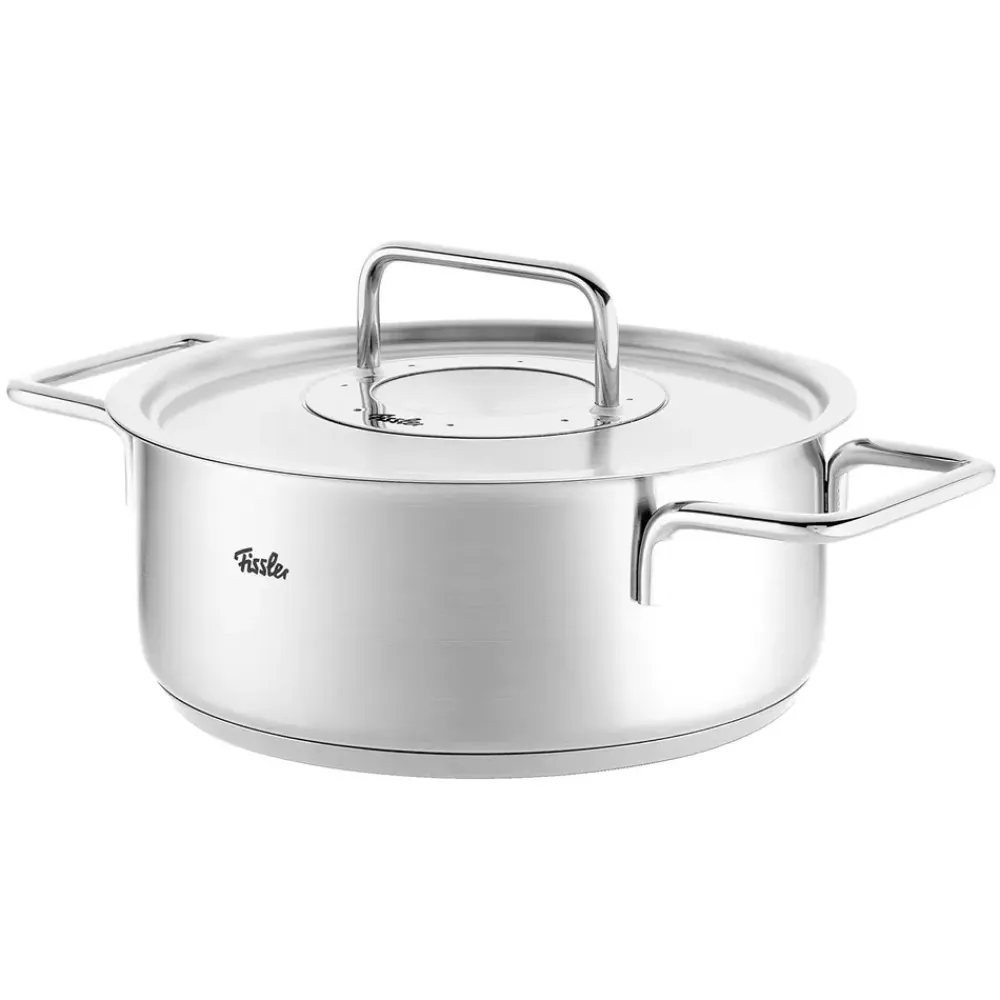Fissler Kookpan Pure Collection Laag met RVS Deksel 20 cm Best