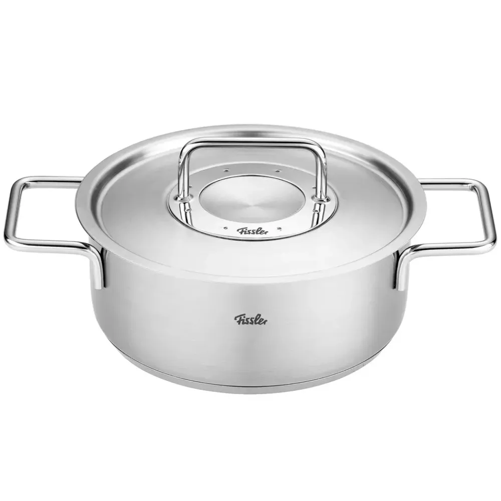 Fissler Kookpan Pure Collection Laag met RVS Deksel 20 cm Best