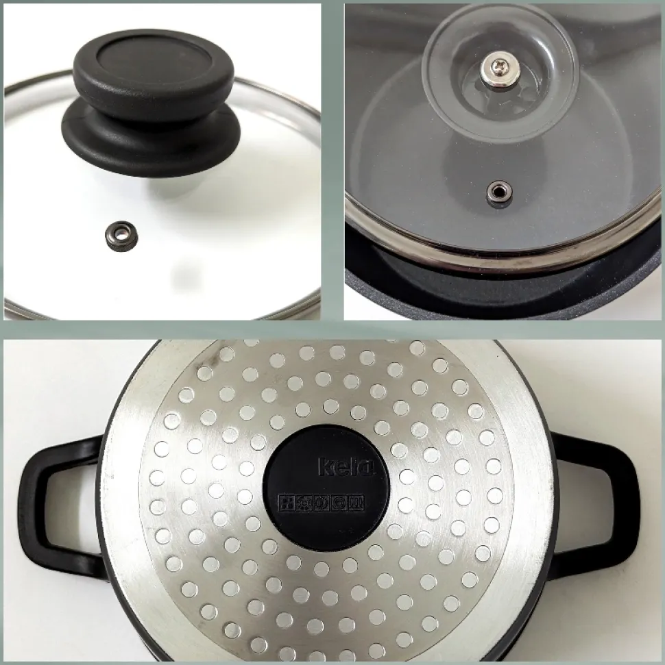 Kookpan Kela Atura Met Deksel Zwart 1,7 L