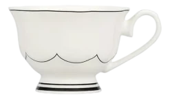 Kop en Schotel Salt & Pepper Odette White / Black 190 ml (Set van 2)