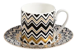 Missoni Kop & Schotel Luxury Gift Box Zig Zag Gold 120 ml (Set van 2) Outlet