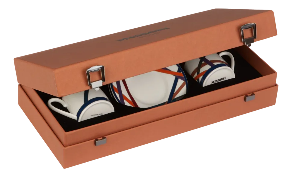 Kop & Schotel Missoni Luxury Gift Box Nastri Multicolor 120 ml (Set van 2)