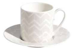 Missoni Kop & Schotel Luxury Gift Box Zig Zag White 120 ml (Set van 2) Best
