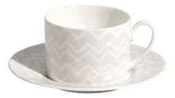 Kop & Schotel Missoni Luxury Gift Box Zig Zag White 220 ml (Set van 2)
