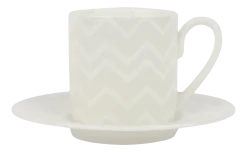 Kop & Schotel Missoni Zig Zag White 120 ml (Set van 6)