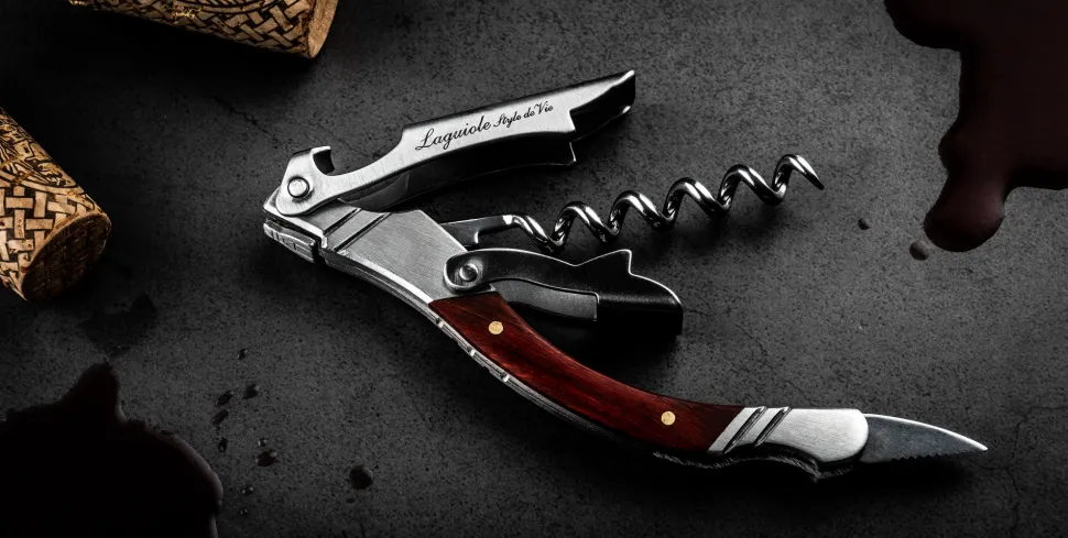 Kurkentrekker Laguiole Style de Vie Luxury Line Rozenhout