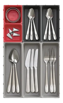 Lade organizer Joseph Joseph Duo Drawer Organiser Set Grijs (7-delig)