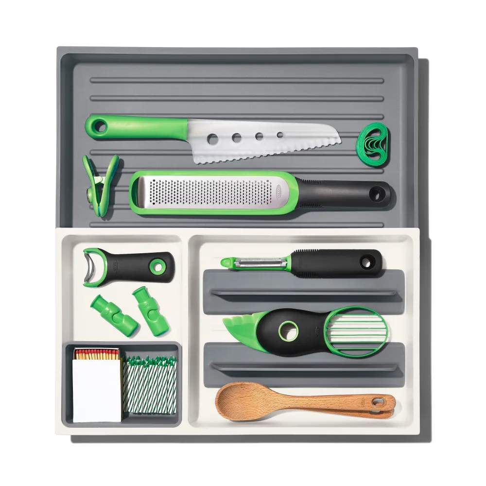OXO Lade organizer Good Grips , met verdelers Grijs