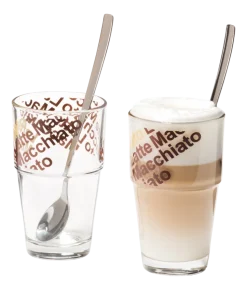Latte Macchiato Glas Leonardo Solo Bruin 410 ml (Set van 2)