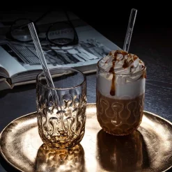 Leonardo Latte Macchiato Glas Gocce Caramel Macchiato 390 ml (Set van 2) Online