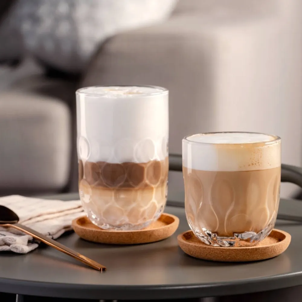 Leonardo Latte Macchiato Glas Gocce 1 390ml (Set van 2) Outlet