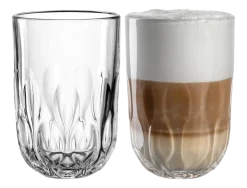 Leonardo Latte Macchiato Glas Gocce 3 390ml (Set van 2) Outlet