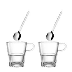 Leonardo Latte Macchiato Glas Senso 250 ml met lepel (4-delig) Hot