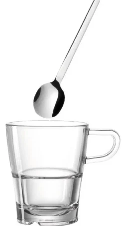 Leonardo Latte Macchiato Glas Senso 250 ml met lepel (4-delig) Hot