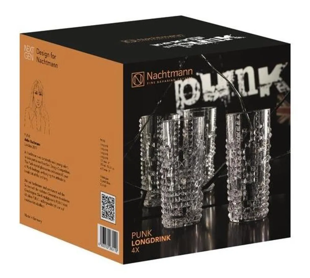 Nachtmann Longdrinkglas Punk 390 ml (4-delig)