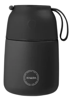 Lunchbox AYA&IDA Foodie Matte Black 500 ml
