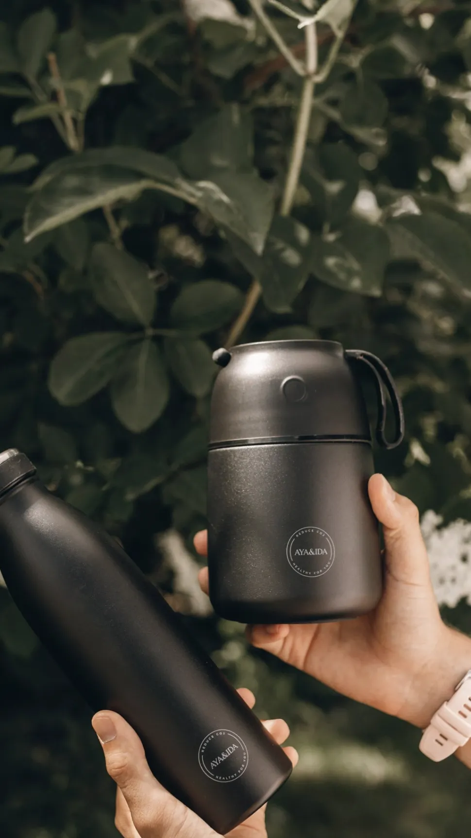 Lunchbox AYA&IDA Foodie Matte Black 500 ml