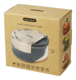Lunchbox Black+Blum Glass Lunch Bowl Grijs 14 cm