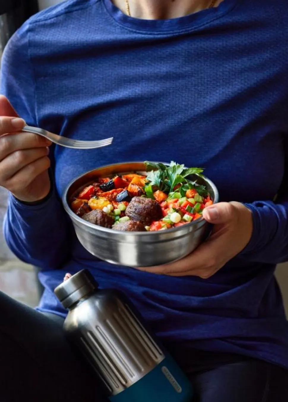 Lunchbox Black+Blum Meal Prep Food Bowl Large Grijs/Rood