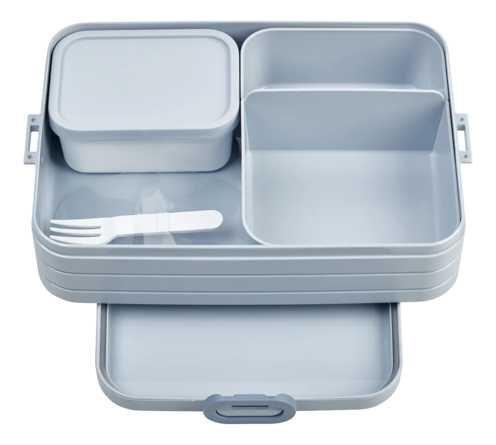 Mepal Lunchbox On The Go Bento Take A Break Large Nordic Blue 1,5 L New