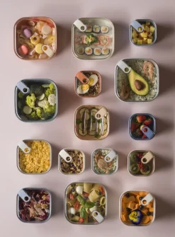 Omada Lunchbox Pull Box Vierkant Blauw 1L Best