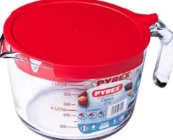 Maatbeker Pyrex Classic Met Deksel Transparant 1 L