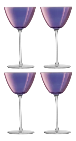 Martiniglas L.S.A. Aurora Purple/Violet 195 ml (Set van 4)