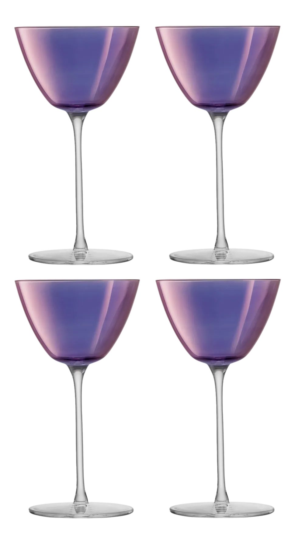 Martiniglas L.S.A. Aurora Purple/Violet 195 ml (Set van 4)