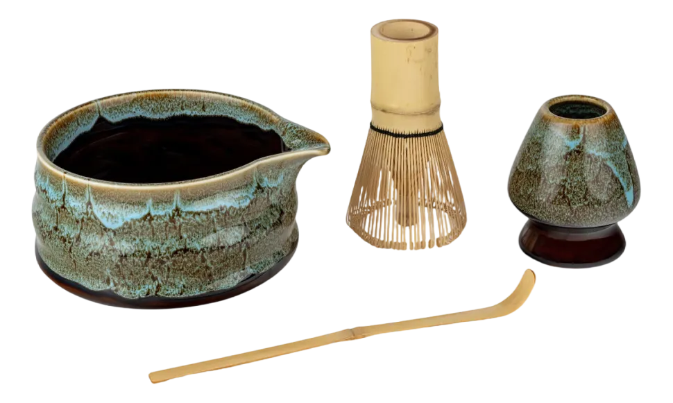 Matcha Set Bredemeijer Silhouet Blauw 450 ml (4-Delig)