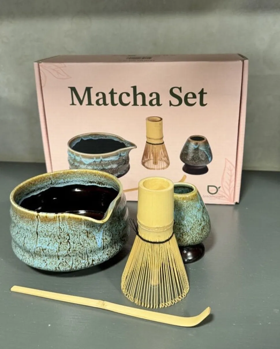 Matcha Set Bredemeijer Silhouet Blauw 450 ml (4-Delig)