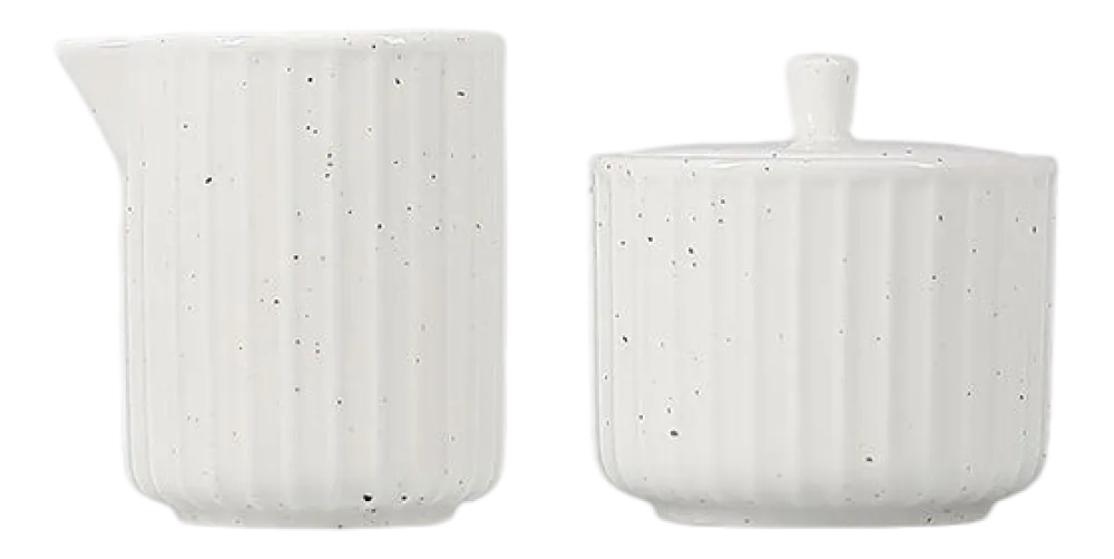 Salt & Pepper Melkkan en Suikerpot Ora Gloss White 125 ml Outlet