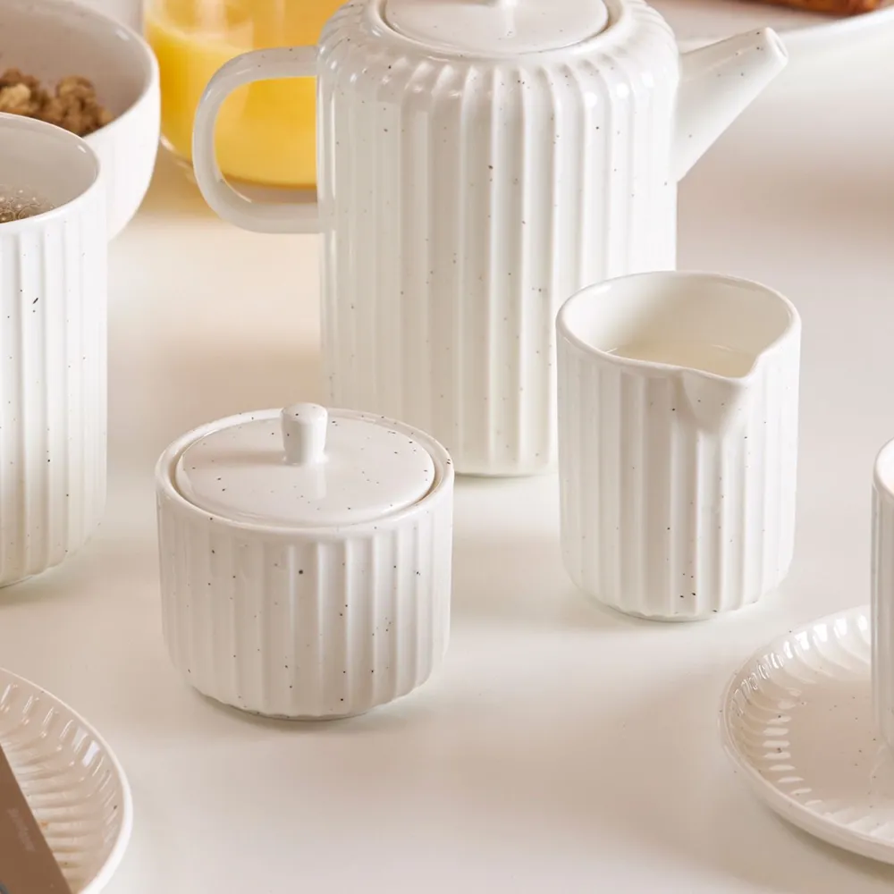 Salt & Pepper Melkkan en Suikerpot Ora Gloss White 125 ml Outlet